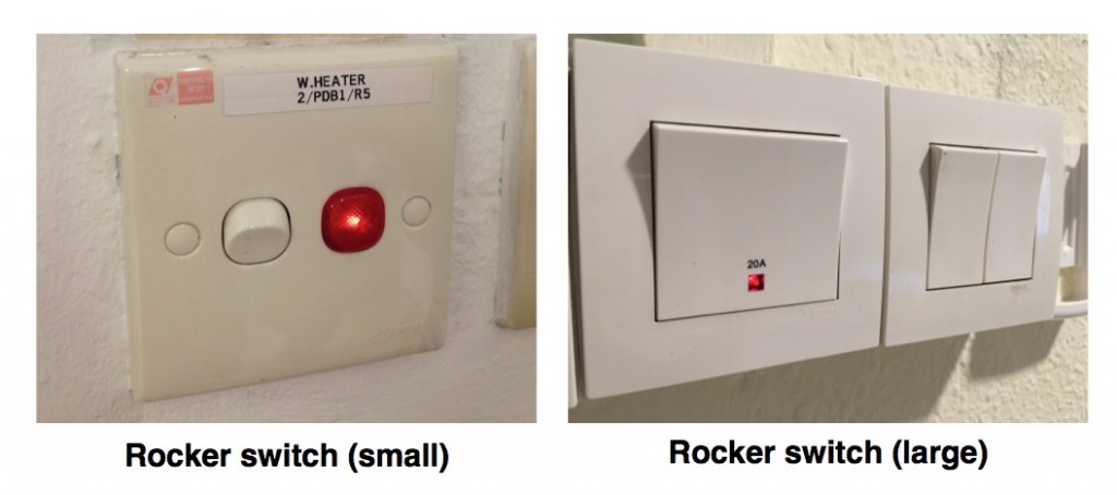 heater switch rocker small and large