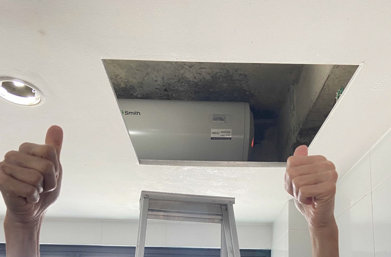 maintenance false ceiling individual heater