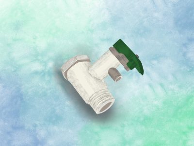 relief valve drawing blue green background