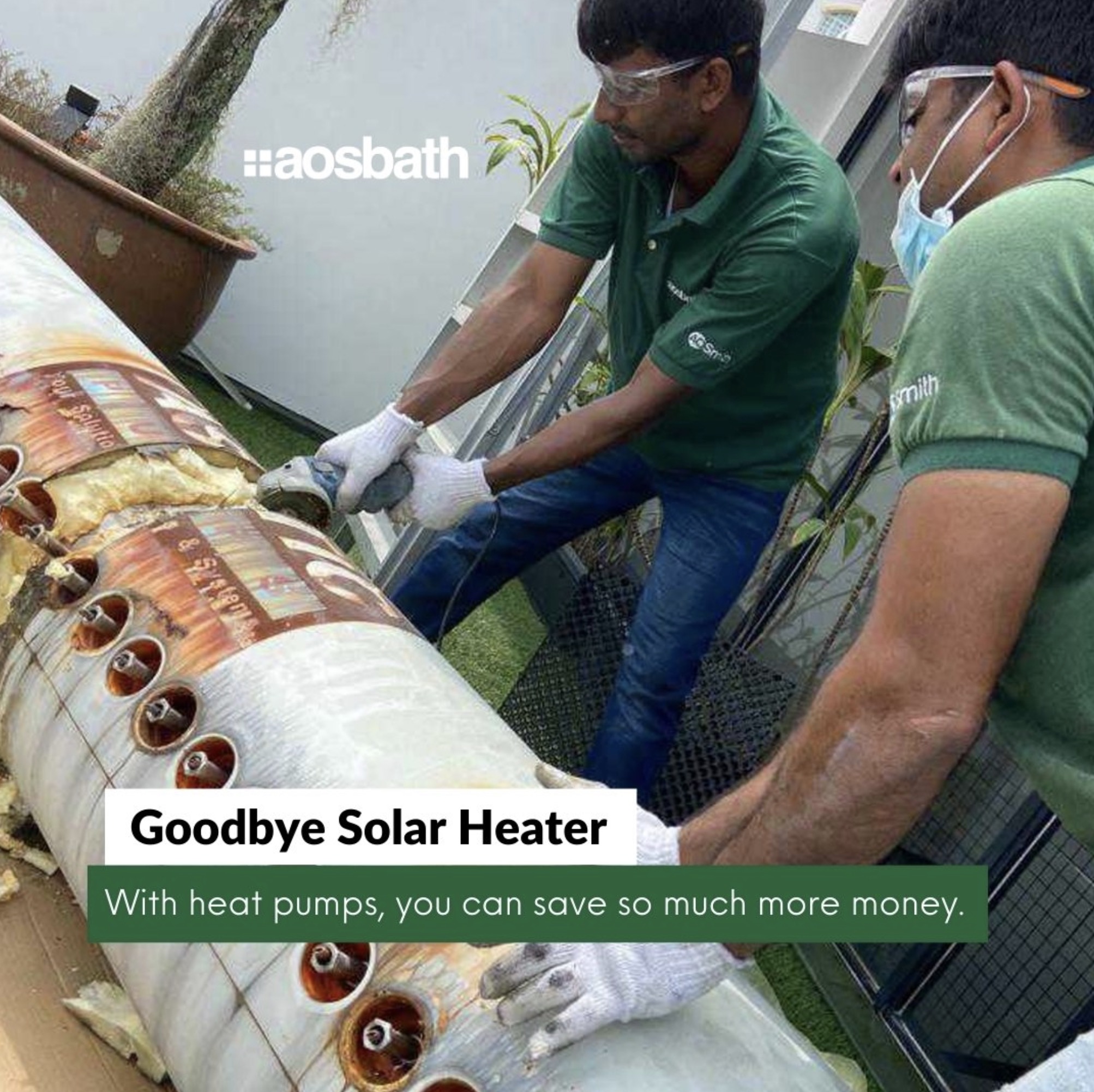 solar water heater heat pump team aos