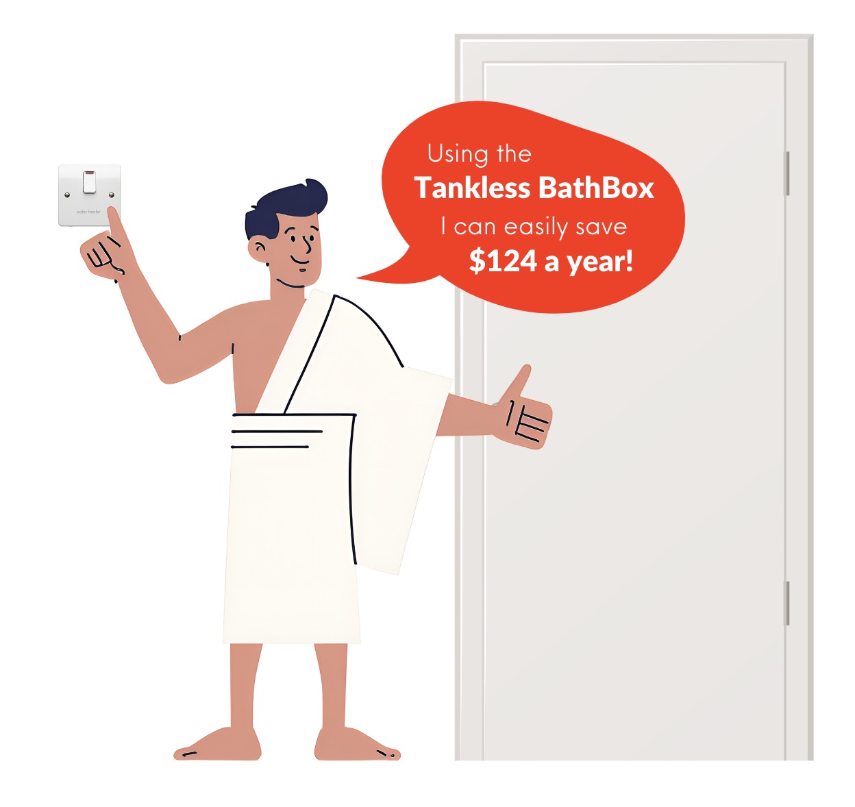 switch bathroom tankless bathbox save $124 a year