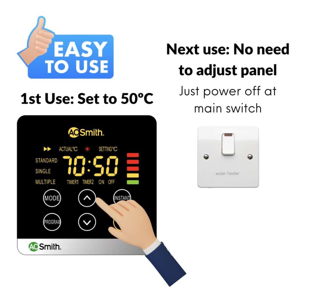 gen 6 easy to use 1st set 50 next adjust panel main switch
