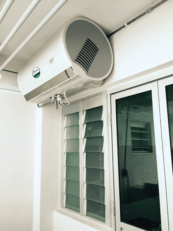 micro heat pump hpw yard install wall