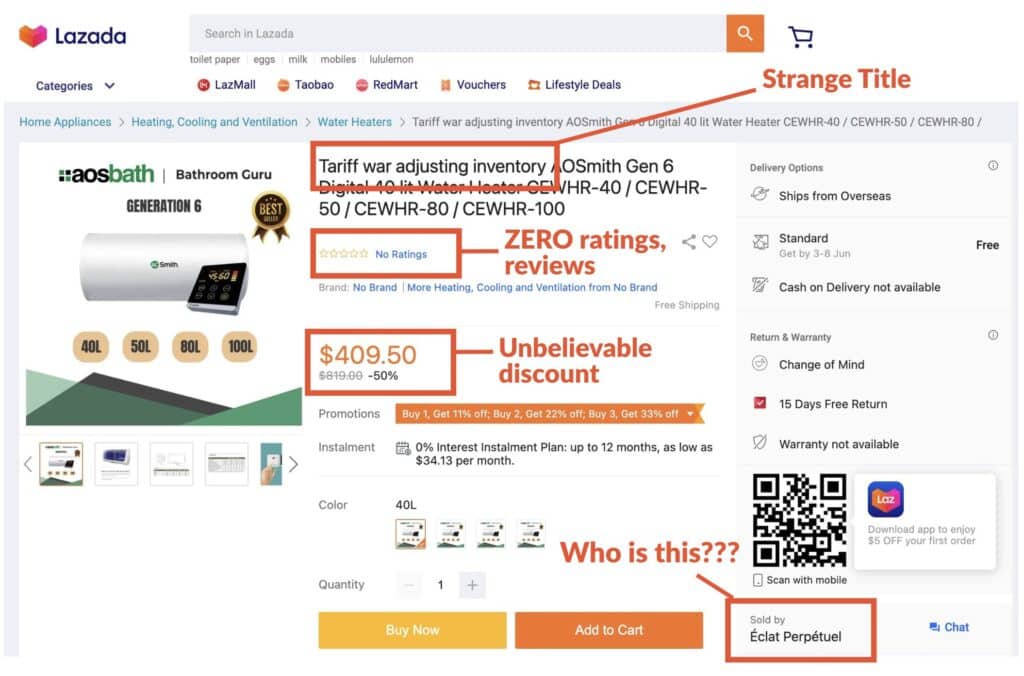 how to spot scam fake seller online