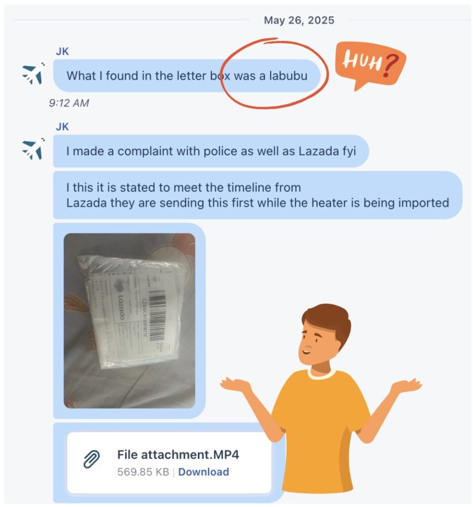 scam labubu chat client complaint timeline