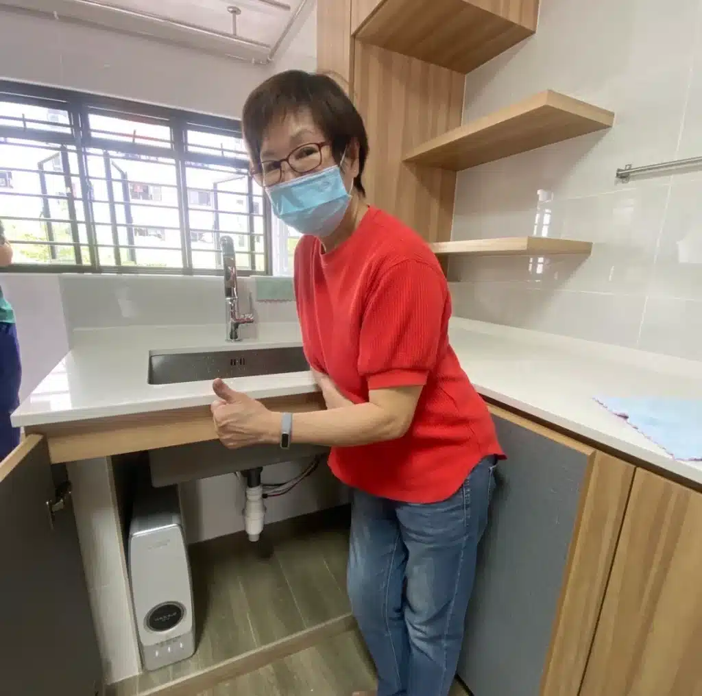 Happy client MAX4 water filter under sink