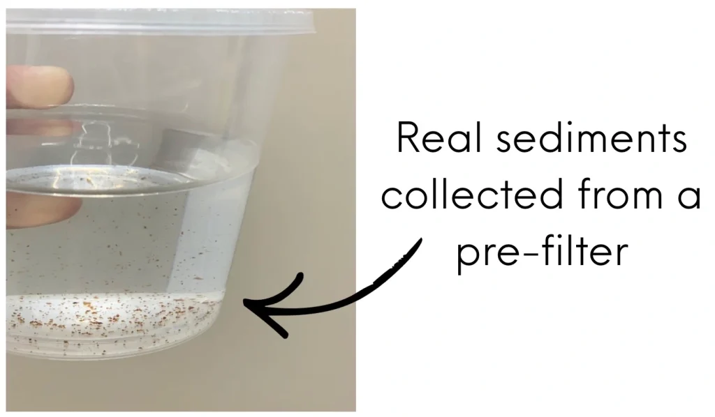 Water Filter to get rid of Visible Sediments pre-filter