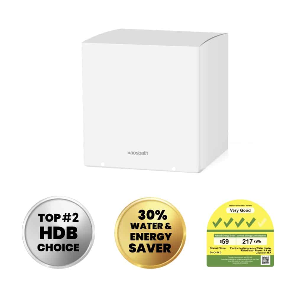 BathBox tankless upright heater award square
