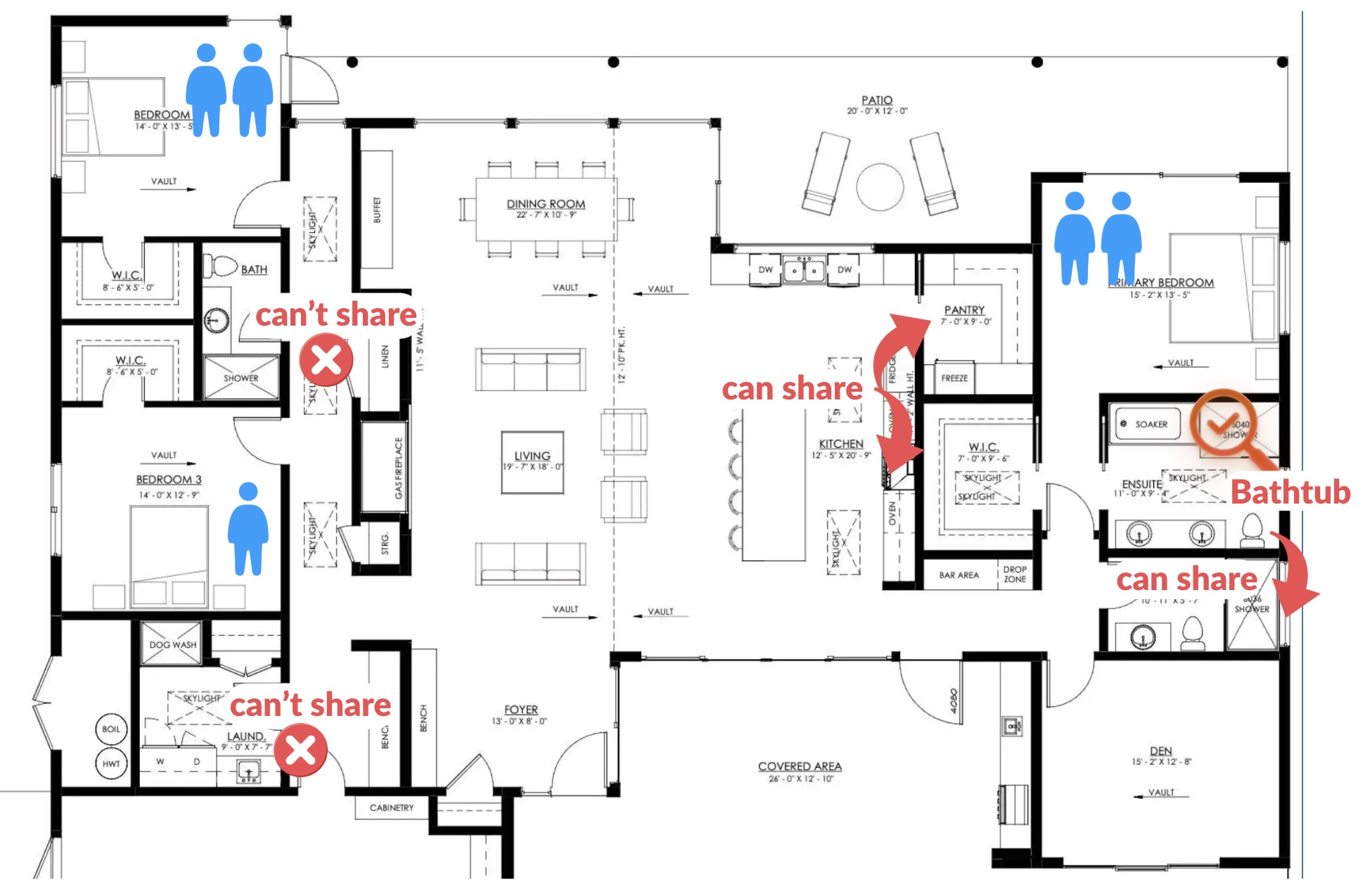 floor plan mark out