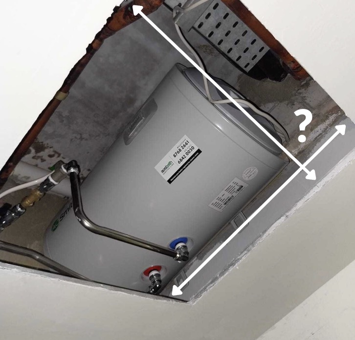 false ceiling gen 1 measure access panel opening