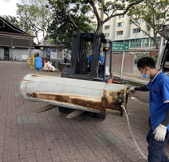 tank rust team solar floor stand large replace