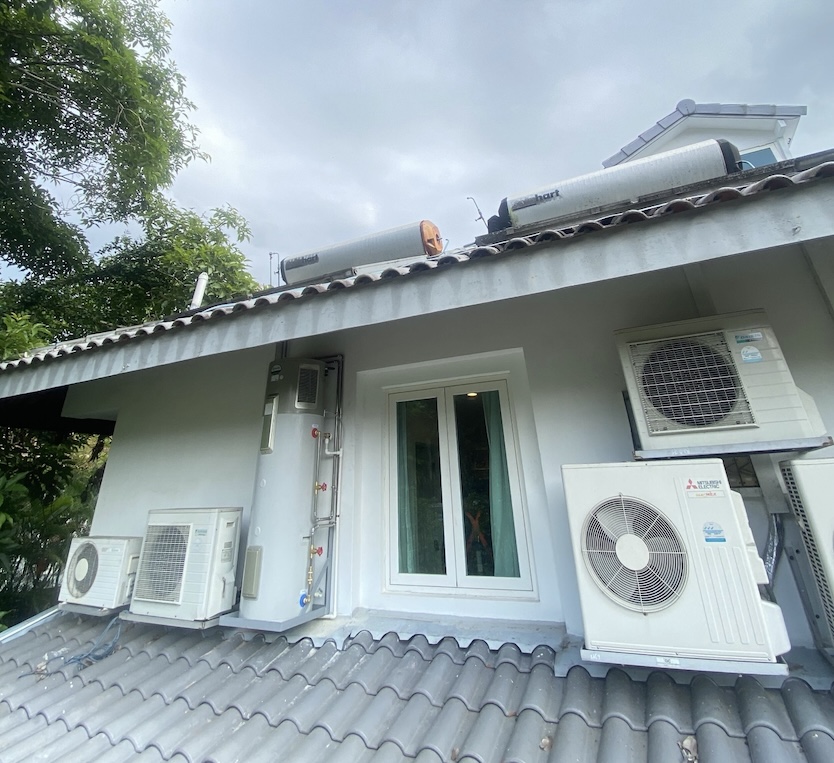 solar heater heat pump roof central replace