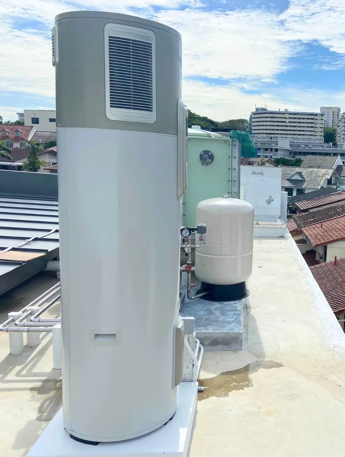 B92522 roof hpi 2 landed heat pump install