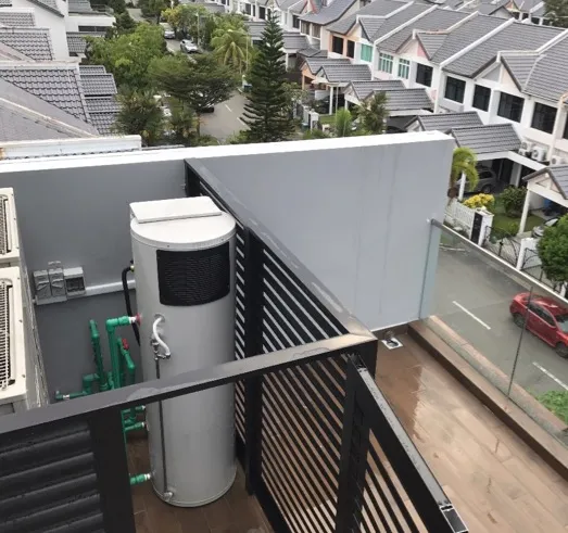 central heat pump at roof HPI install conceal