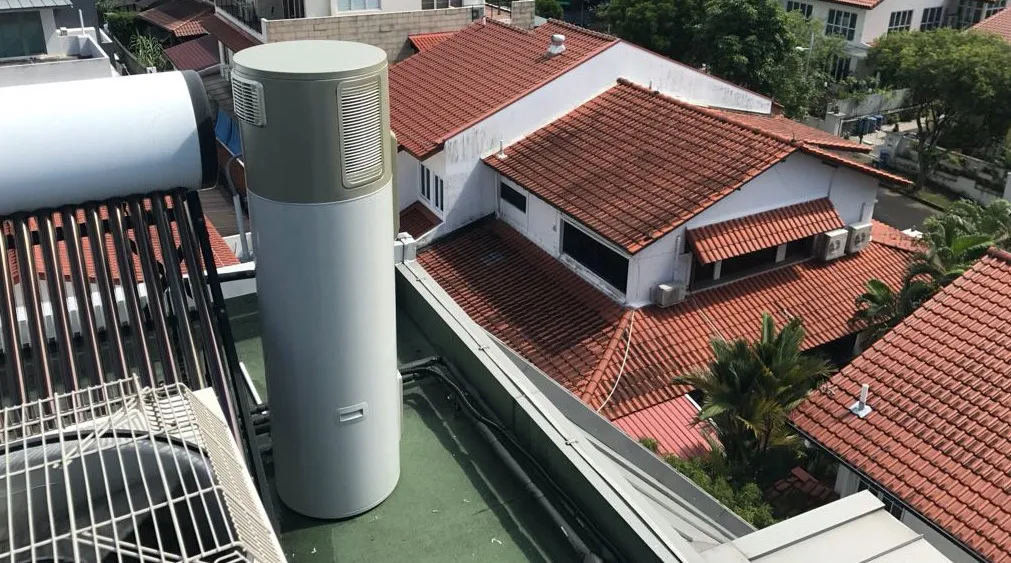 central heat pump hpi on roof install solar tube