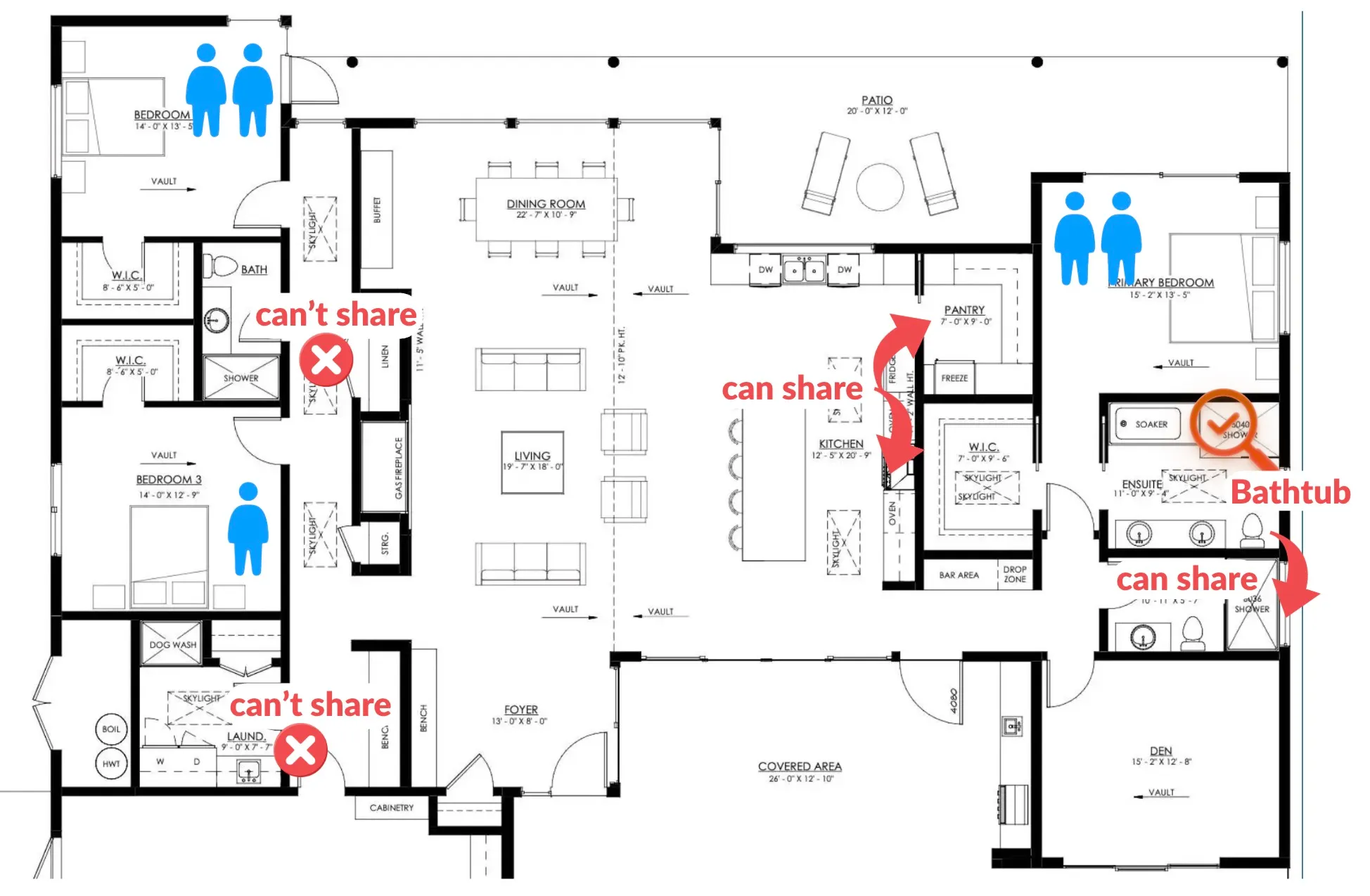 floor plan mark out