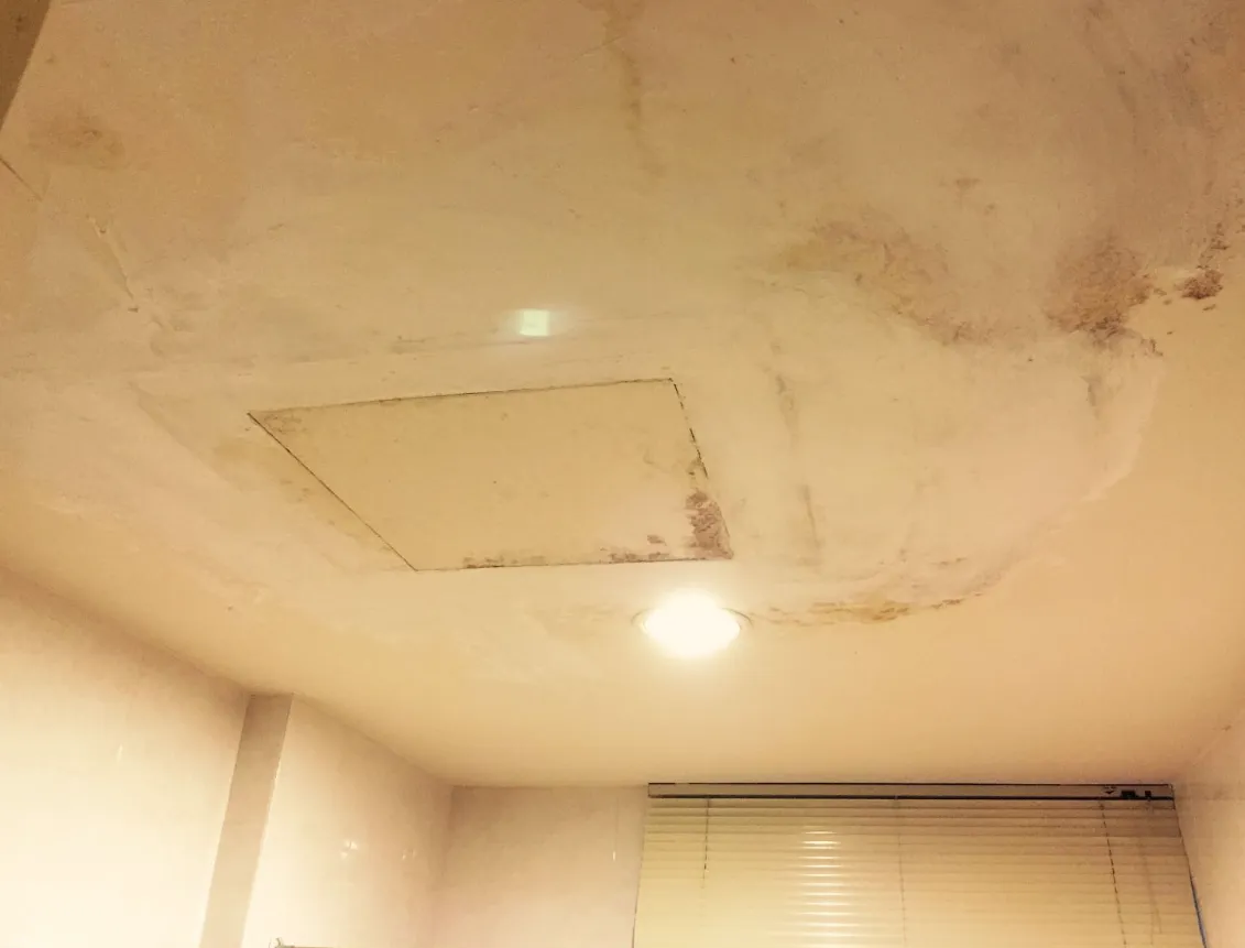 leak false ceiling water damage tank water heater