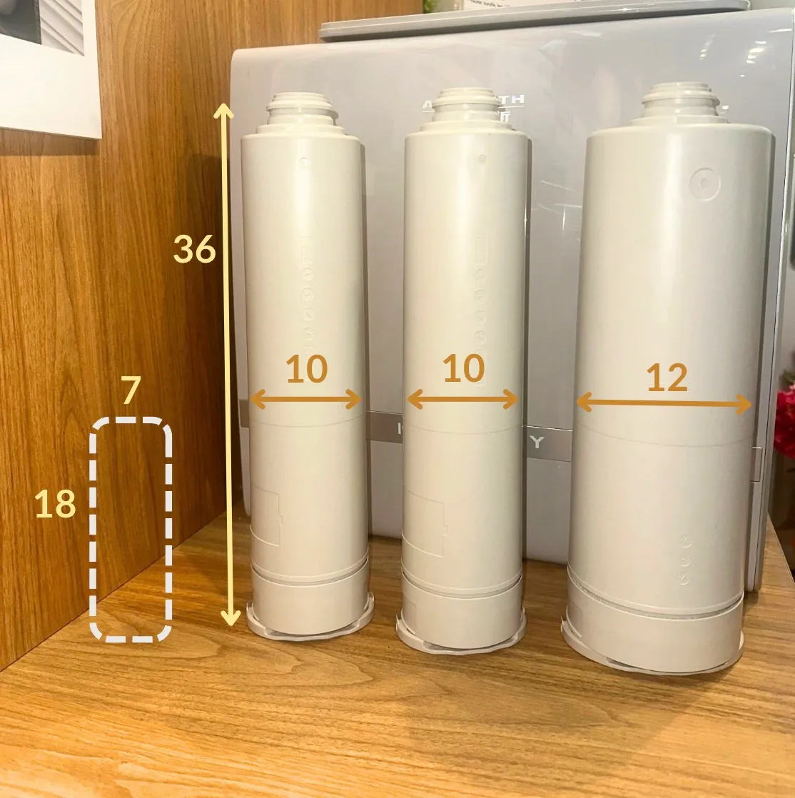 max4 ro filter vs other brands cartridge size
