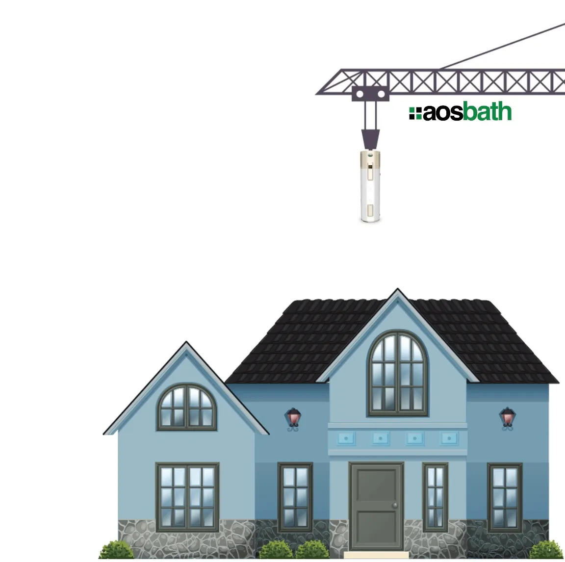 roof install hpi house crane 2