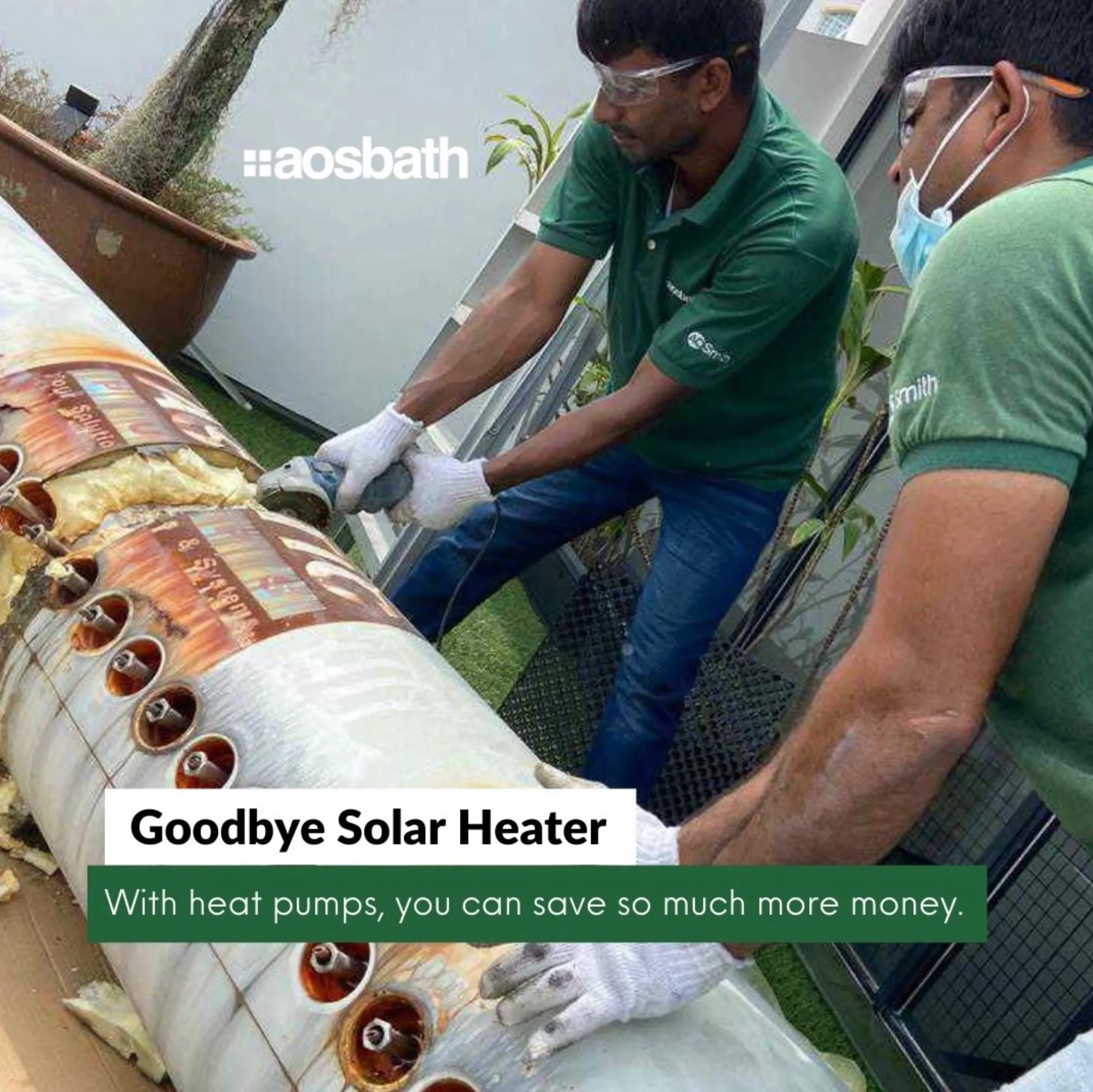 solar water heater heat pump team aos