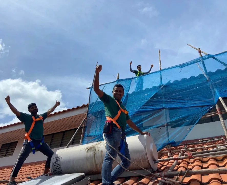 teamaos landed solar roof install