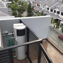central heat pump at roof HPI install conceal
