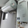 gas and storage heater install side by side